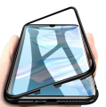 Luxury Magnetic Adsorption Case Metal Frame Tempered Glass Magnet Megnet Back Hard Bumper Cover For OnePlus 6. 