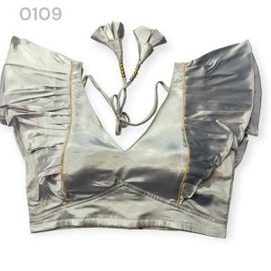 Latest Silver Colour Blouse For Women