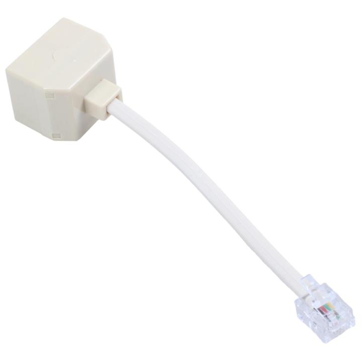 RJ11 Male Line to Double RJ11 Female Jack Filter Splitter Adapter ...
