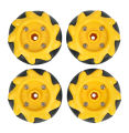 48mm Yellow - Mecanum Wheel Set of 4 Pieces. 