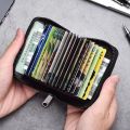 Muma #LY010 Genuine Leather Credit Card Holder FRID Card Wallet Business Card Holder for women's.