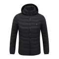 4 Heated Vest Jacket Fashion Men Women Coat Clothes Intelligent Electric Heating Thermal Warm Clothes Winter Heated Hunt-Black. 