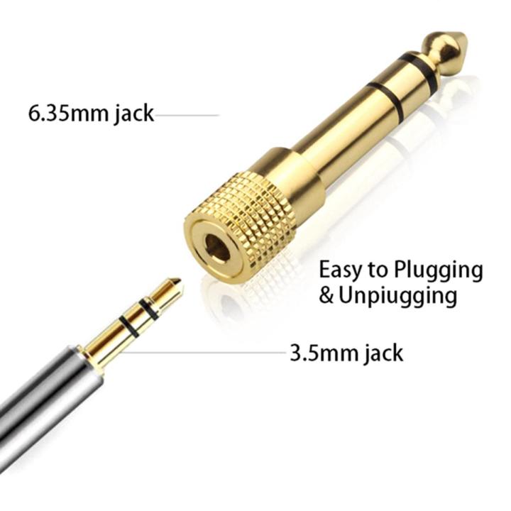 6.35 mm Male to 3.5 mm Female Stereo Audio Headphone Jack Adapter Converter