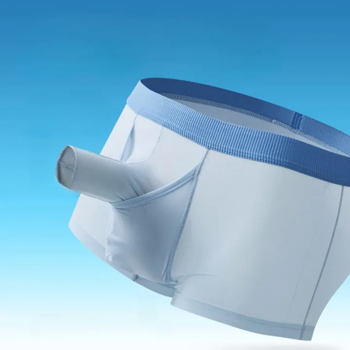 Men%20Trunks%20Ice%20Silk%20Underwear%20Elephant%20Nose%20Open%20Sheath%20Panties%20Summer%20Thin%20Breathable%20Bullet%20Separation%20Boxer%20Underpants%20-%20Image%202