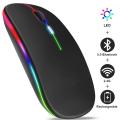 Bluetooth Wireless Mouse RGB Rechargeable Wireless Computer Mause LED Backlit Ergonomic Gaming Mouse for Laptop PC 1600 DPI. 