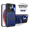 Reno11F 5G Case Shockproof Armor Magnetic Ring Slide Camera Protect Funda For OPPO Reno 11F 11 F Reno11 F 5G CPH2603 Back Cover.