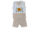 3 pcs embroidery boys premium cotton multicolor maggie sleeve t-shirt with pant. 
