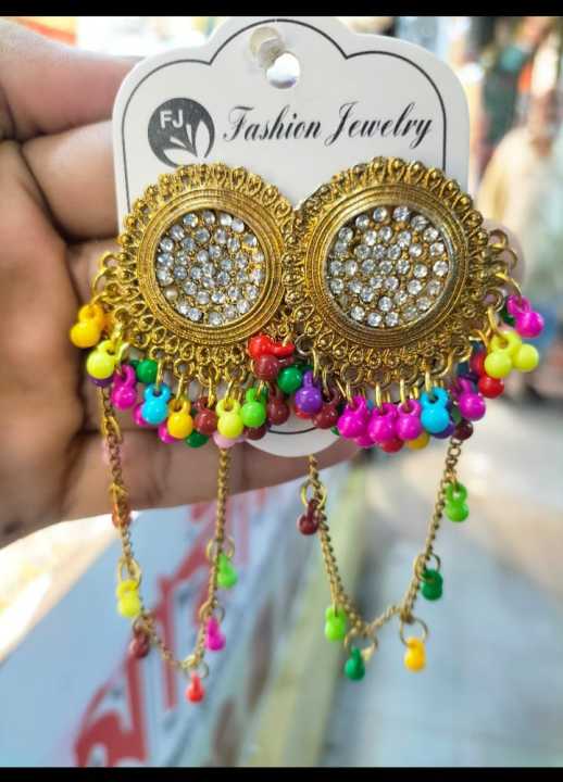 indian kaner dul multi color dul very beautiful dul - Earrings for Girls