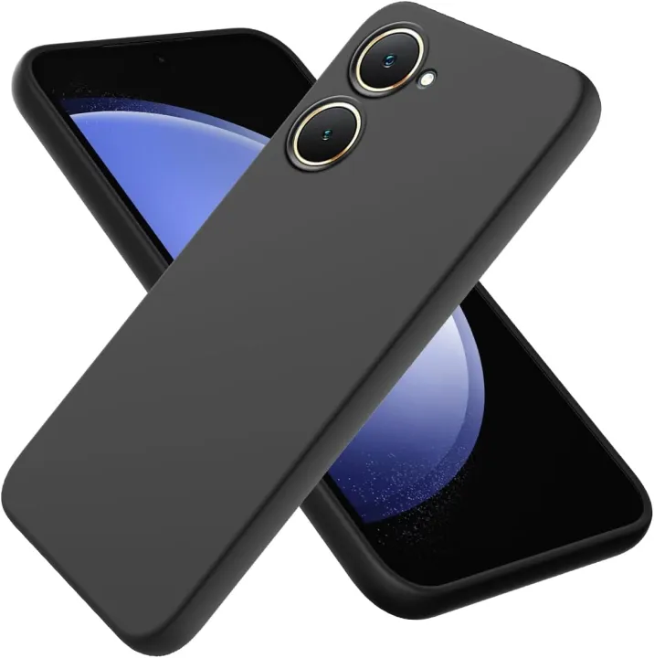 Vivo%20Y03/Y03T/Y18/Y18T/Y18i/Y18E%20Black%20Soft%20Liquid%20Silicone%20Flexible%20Case%20-%20Phone%20Back%20Cover%20-%20Image%204