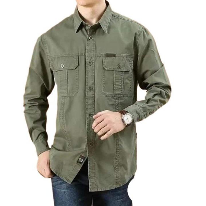 Denim Long Sleeve Casual Shirt For Men