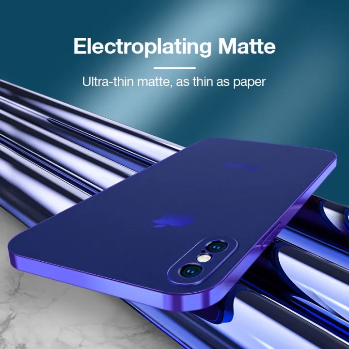 Sanptoch%20Plating%20Matte%20Phone%20Case%20For%20iPhone%20X%20Xs%20Max%20Straight%20Edge%20Square%20Slim%20Soft%20TPU%20Shockproof%20Cover%20For%20iPhone%20XR%20Full%20Camera%20Protector%20Casing%20-%20Image%204