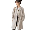 Women's Trench Coat Outerwears Korean Version Simple Casual Loose Solid Color Medium Long Top Jacket For Women Impermeable Mujer.