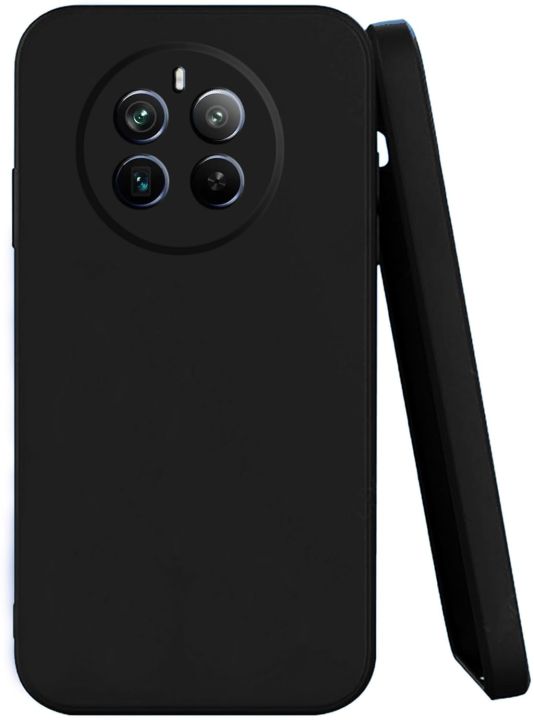 Realme Narzo 70 Pro Silicone Matte Flexible Soft Phone Case- Black - Phone Back Cover