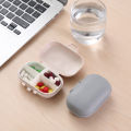 Medicine Case, Portable Pocket Medicine Box Safe 4 Compartments for Outdoor. 