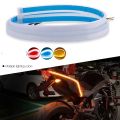 Car RED LED 45cm Daytime Running Light Flexible Strip Waterproof Flashing Yellow 12V 2PCS. 