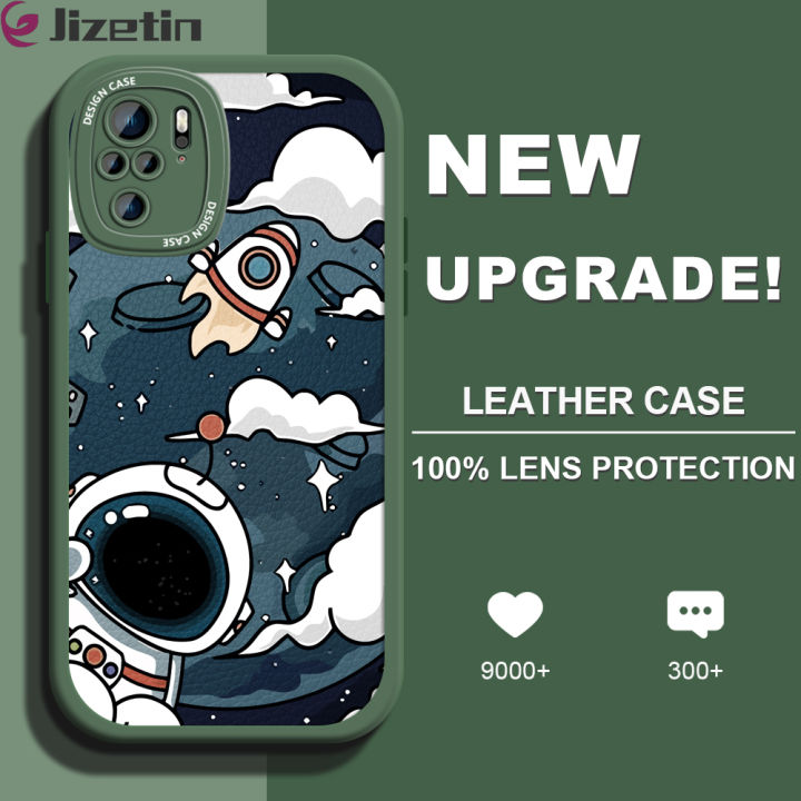 Jizetin%20for%20Redmi%20Note%2010%20/%20Note%2010S%20Back%20Cover%20Cloud%20Astronaut%20Lambskin%20Texture%20PU%20Leather%20Back%20For%20Girls%20Boys%20Soft%20Phone%20Case%20-%20Image%202