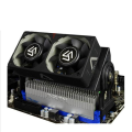 NAMUNY 2X RAM Cooler Cooling Fan Ram Memory Cooler with Dual 60mm Fan PWM Radiator for DDR2/3/4/5 Cooling, Black ARGB.