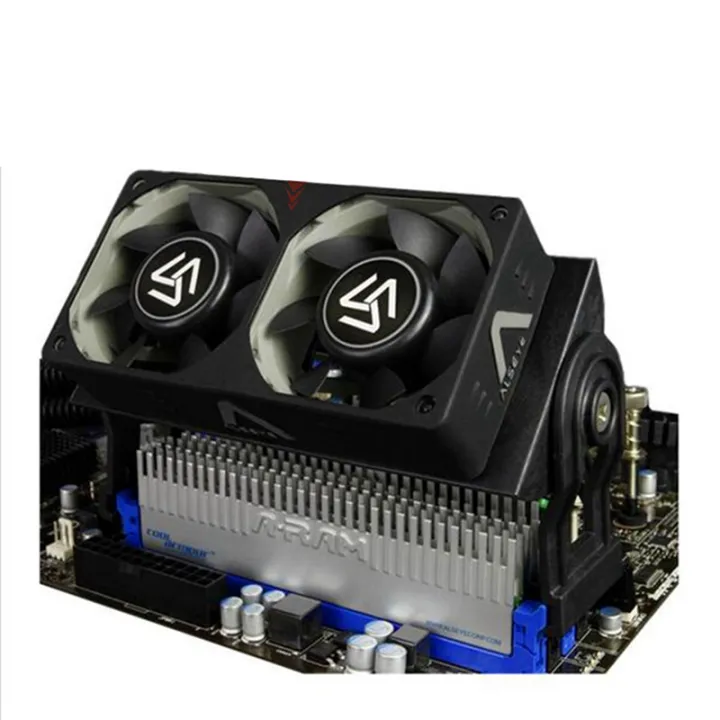 NAMUNY%202X%20RAM%20Cooler%20Cooling%20Fan%20Ram%20Memory%20Cooler%20with%20Dual%2060mm%20Fan%20PWM%20Radiator%20for%20DDR2/3/4/5%20Cooling,%20Black%20ARGB%20-%20Image%203