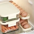 Automatic Roll-Down Double-Layer Egg Organizer, Automatic Scrolling Egg Dispenser. 
