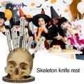 Cutter Storage Rack Spooky Skull Cutter Holder Kitchen Organizer Stand for Horror Fans Scary Party Gift Desktop Decoration Modern Cutter Holder. 
