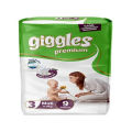 Giggles Standard Pack, 4-9Kg, Midi, 09 Pcs/Pack.