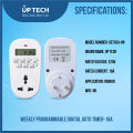 Weekly Programmable Digital Auto Timer-16A.