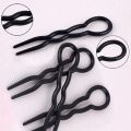 【DIV MALL】（NEW）3Pcs/set U Shape Hair Clips Grips Convenient Simple Plastic Forks Styling Tool Hairpins Newly Magic Bending Hairwear Decoration. 