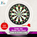 12 Inch Double-Sided Wooden Dart Board (30CM) with 4 Steel Tip Darts – Solid Wood Indoor Game for Home & Office. 