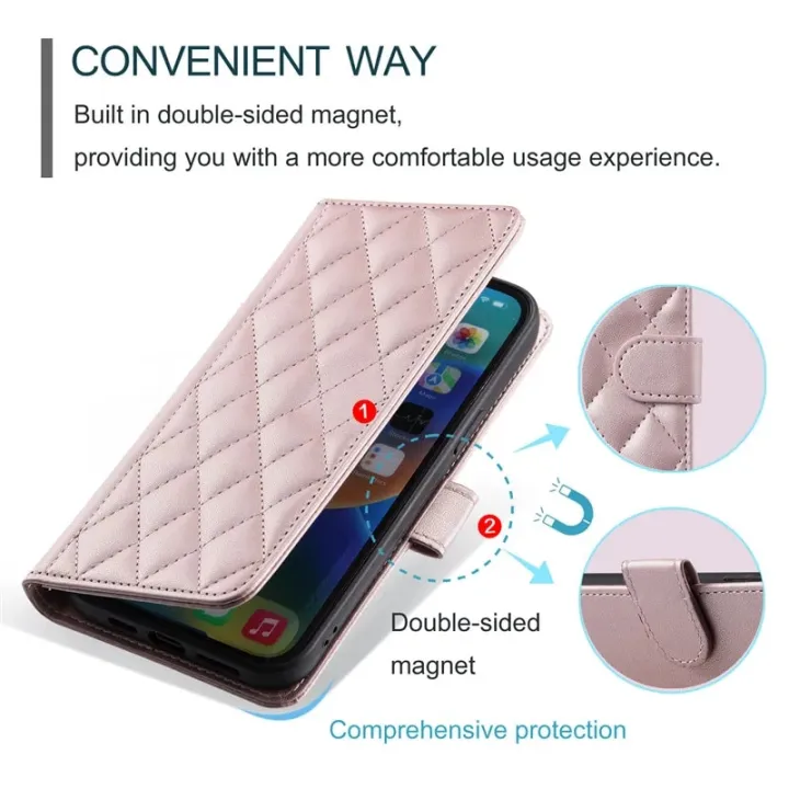 Checkered%20Leather%20Case%20For%20Samsung%20Galaxy%20A54%20A34%20A52%20A52S%20A53%20A23%20A13%20A14%20A24%20A73%20A32%20A12%20A51%20A71%20A50%20A70%20A05%20Flip%20Wallet%20Cover%20-%20Image%204