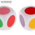 Colorful Dice for Kids Colorful 16mm Dice Set for Board Games Education Non-fading Smooth Edge 6 Sided Tehing Dice Pk of 2 less Than Bright Col d Dice for Learning. 
