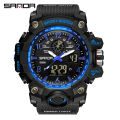 Sanda Men's Watches 50M Waterproof Quartz Wristwatch Sport Military LED Digital Watch for Male Relogios Masculino 3169. 
