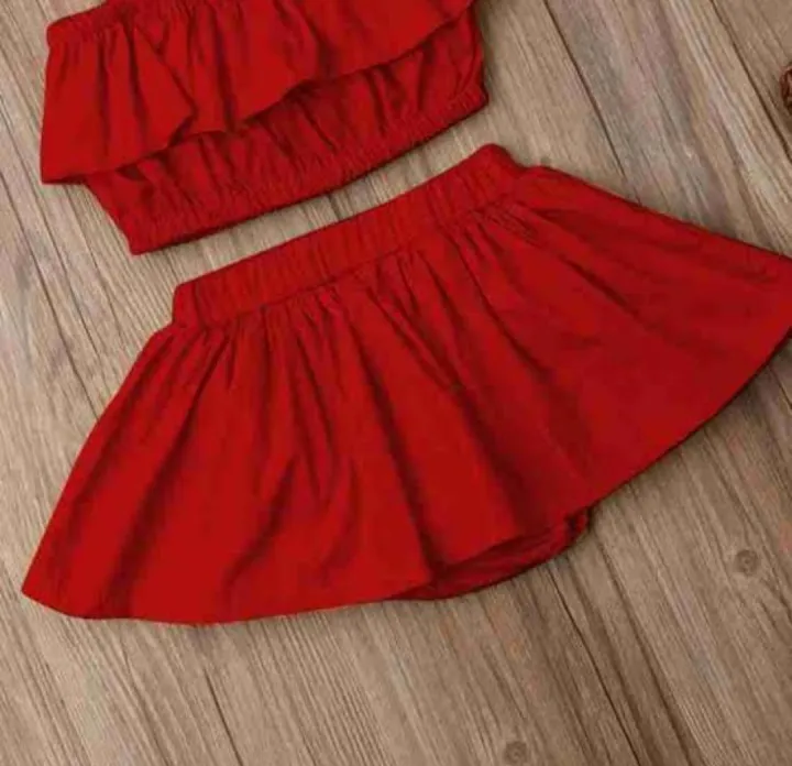 Kids%20Baby%20Girls%20Outfits%20Ruffle%20Off%20Shoulder%20Crop%20Tops%20+%20Bow-Knot%20Cotton%20Shorts%20Skirt%20Set%20%200-7%20-%20Image%205