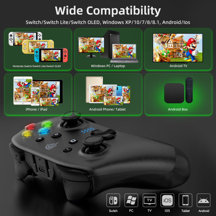 EasySMX%20Bayard%209124%20Gamepad%20Bluetooth%20Joystick%20Game%20Controller%20for%20Nintendo%20Switch/PC/Cellphone,%20One%20Key%20to%20Wake%20Up,%206%20Axis%20Gyro%20-%20Image%204
