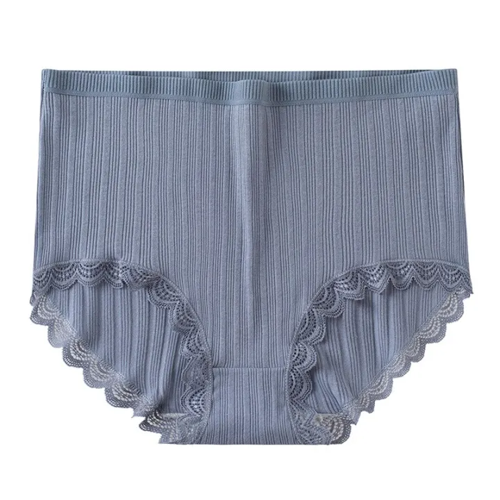 3PCS%20Cotton%20Panties%20Comfotable%20Seamless%20High%20Waist%20Women's%20Panties%20Solid%20Lace%20Briefs%20Underwear%20Plus%20Size%20Underpant%20-%20Image%208