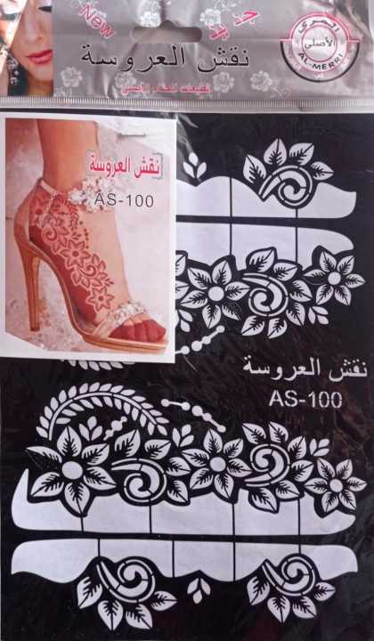 Henna sticker waterproof Arabian bridal design stencil tattoo