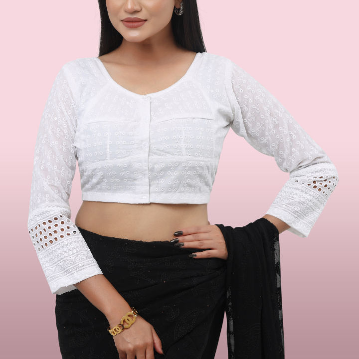 Attractive%20Full%20Sleeve%20Chicken%20Curry%20Blouse%20for%20Girls,%20Traditional%20Style%20-%20Image%204