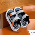 (NEW)Children's Baotou Sandals Korean of Non-slip Soft Bottom Small Medium and Big Boys Beach Shoes Baby Sandals.