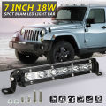 7inch 18W LED Light Bar Spot Beam Work Light Driving Fog Light Road Lighting for Jeep Car Truck SUV Boat Marine. 