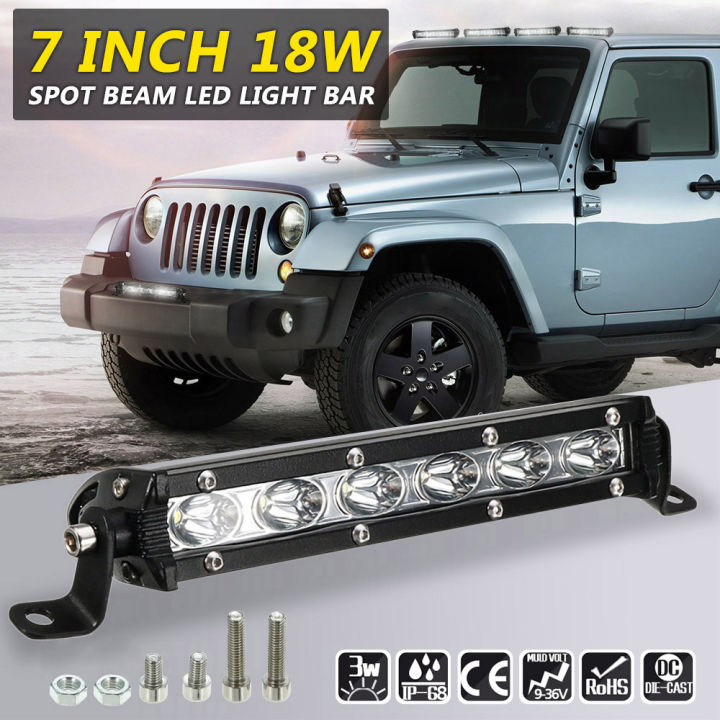 7inch%2018W%20LED%20Light%20Bar%20Spot%20Beam%20Work%20Light%20Driving%20Fog%20Light%20Road%20Lighting%20for%20Jeep%20Car%20Truck%20SUV%20Boat%20Marine%20-%20Image%207