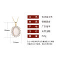 【Cross-border e-commerce 】High-end fashion, light luxury, opal, white jade necklace, celebrity style, diamond necklace woman. 