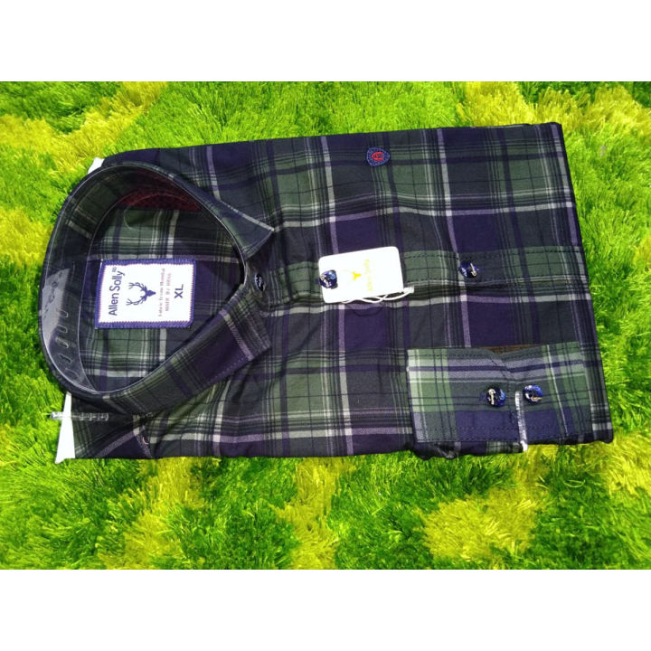 Indian Luxury Double Part Check Shirt