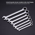 Harden 7Pcs Fixed Combination Gear Spanner Set, Metric Ratcheting Wrench Ring n Open End Ratchet Spanner Set 540117.