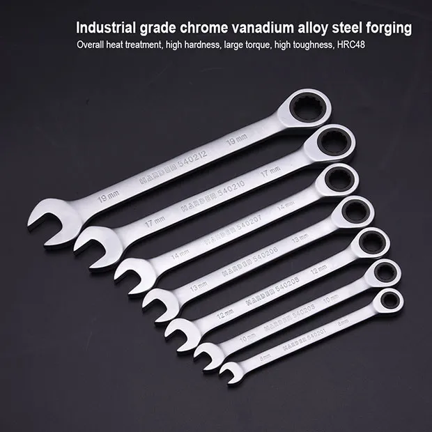 Harden%207Pcs%20Fixed%20Combination%20Gear%20Spanner%20Set,%20Metric%20Ratcheting%20Wrench%20Ring%20n%20Open%20End%20Ratchet%20Spanner%20Set%20540117%20-%20Image%203