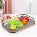 Mirror Serving Tray Fruit Plate Mirrored Tray for Vanity for Food Snack Cake. 