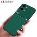New Phone Case For vivo Y28 Cover Rough Cross Patterned Magnetic Soft Silicone Leather For Vivo Y28 case.