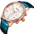 MEGIR watch men watch waterproof genuine three large luminous dial sports watch 2012G (Rose goldWhite). 