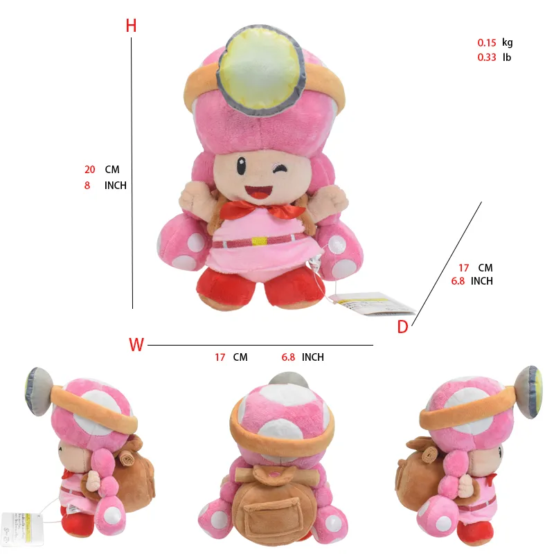 Peluche Toadette Peluche Toad 5X Super Mario Bros Toad Brigade