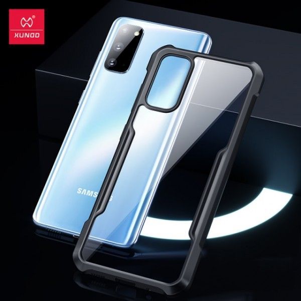 XUNDD%20Brand%20Case%20For%20Samsung%20Galaxy%20S20%20S20%205G%20Military%20Grade%20Drop%20Tested%20Slim%20Clear%20Back%20with%20Shockproof%20Soft%20TPU%20Bumper%20Frame%20Cover%20Black%20and%20Transparent%20-%20Image%203