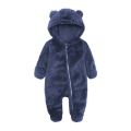 Newborn Baby Jumpsuit Hooded Fleece Rompers Long Sleeve Suits  26  inch. 