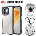 Infinix Hot 50i Phone Case Hot 50 Shockproof Case Transparent Armor Acrylic TPU Soft Anti-fall Casing Cover. 